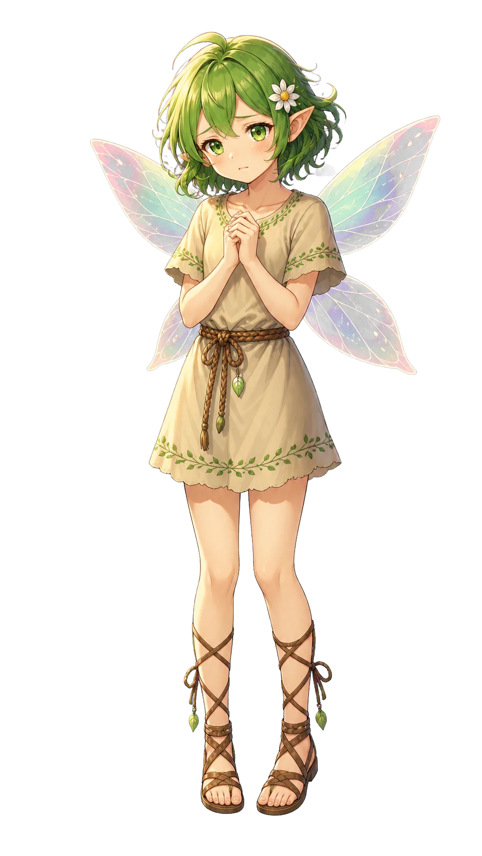少し悲しそうに見守る葉姫・エルフィ